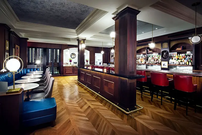 The Adelphi Hotel, Morrissey's Lounge Bar, Saratoga Springs, NY photography by Greg Ceo, photo edited by Valentin Sivyakov